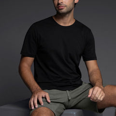 High Twist Summer Crew Neck T-Shirt Black - C - IN2 New York