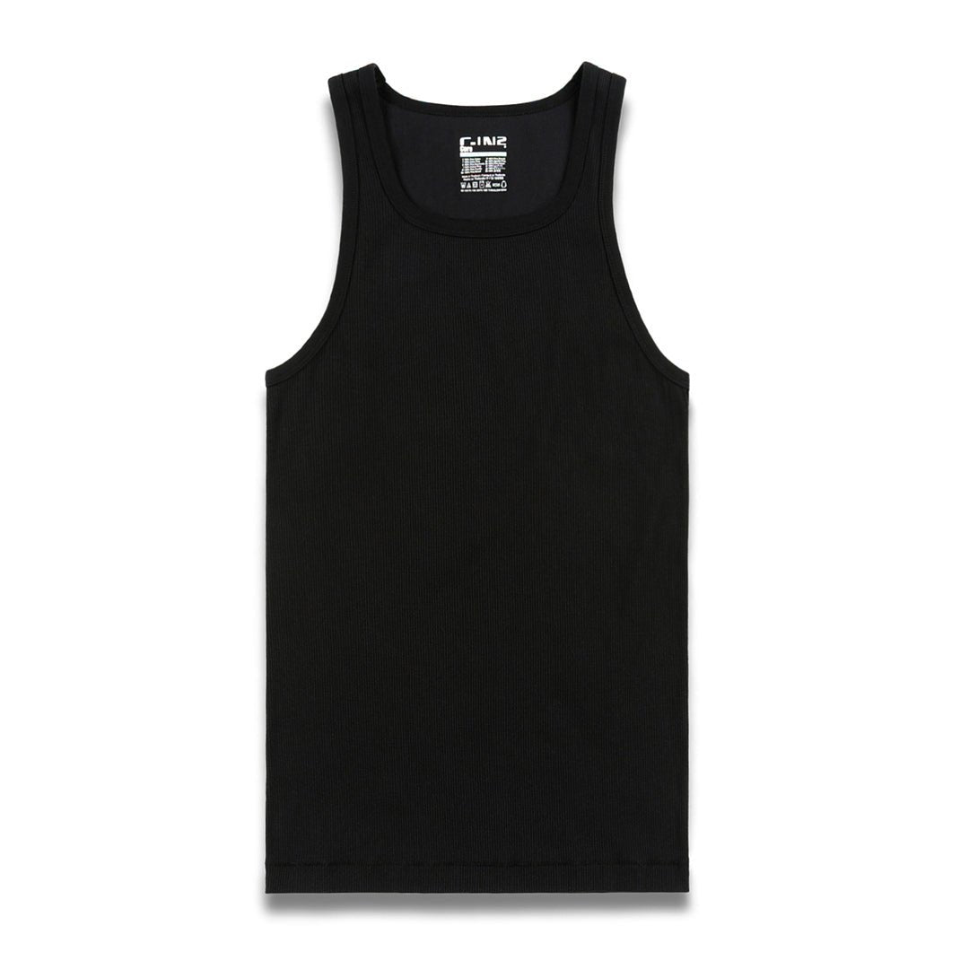 Layers Classic Ribbed Fitted Tank Black - C - IN2 New York