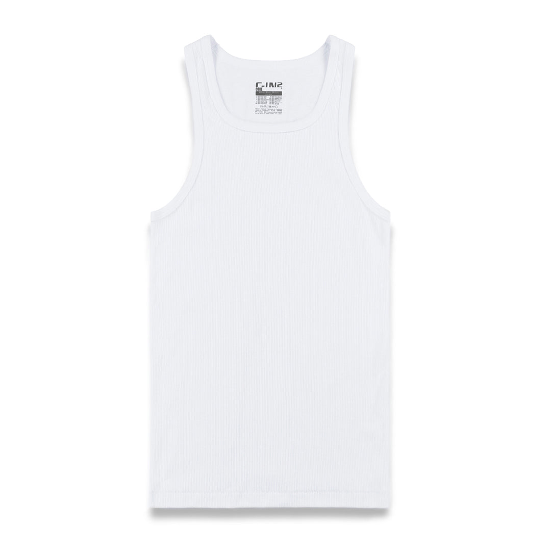 Layers Classic Ribbed Fitted Tank White - C - IN2 New York