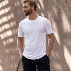 Perfect Pima Relaxed Crew Neck T-Shirt White - C - IN2 New York